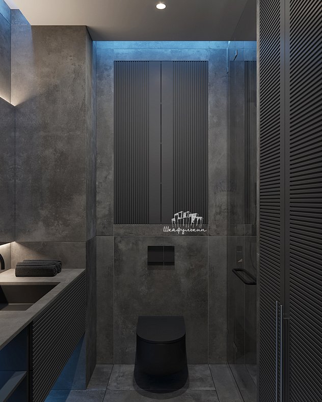 Мебель в санузел Шондер Темные Черный Современный   Для вещей 2