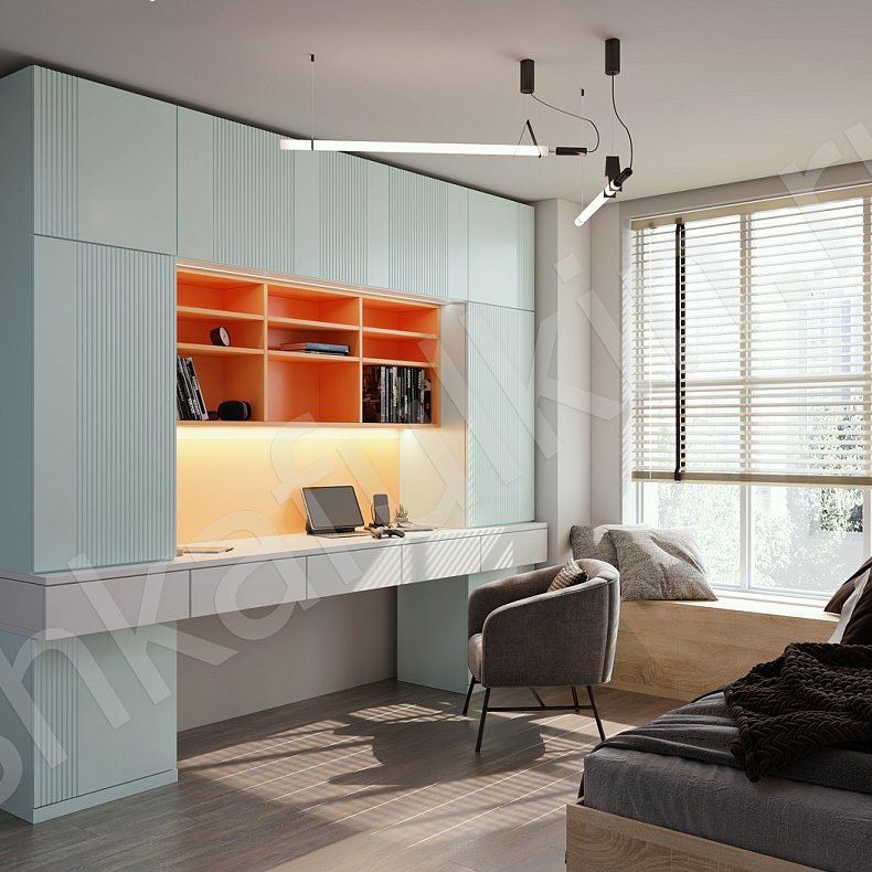 Детская Шондер Черный Цветной Светлые Зеленый Современный  Детская Для книг