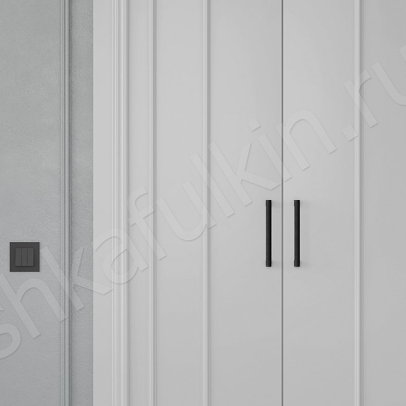 Шкаф Роперо Белый Цветной Синий Неоклассика 4х створчатые Спальня Для вещей 7