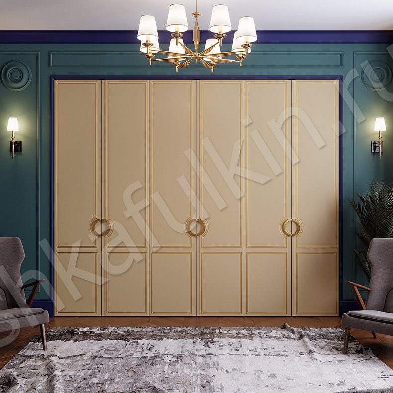 Изображение Спальный гарнитур София Черный Коричневый Светлые Темные Золото Классика 6и створчатые Спальня Для вещей 2