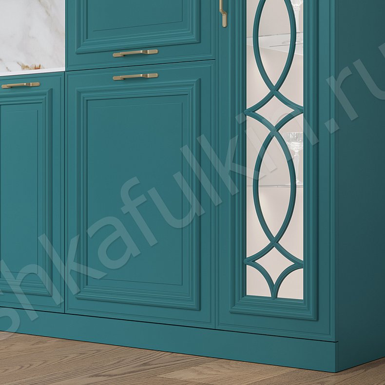 Кухня Роперро Зеленый Темные Синий Цветной Современный   Для посуды 6