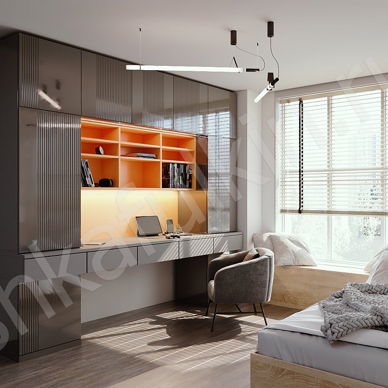 Изображение Детская Шондер Черный Цветной Светлые Зеленый Современный  Детская Для книг 2