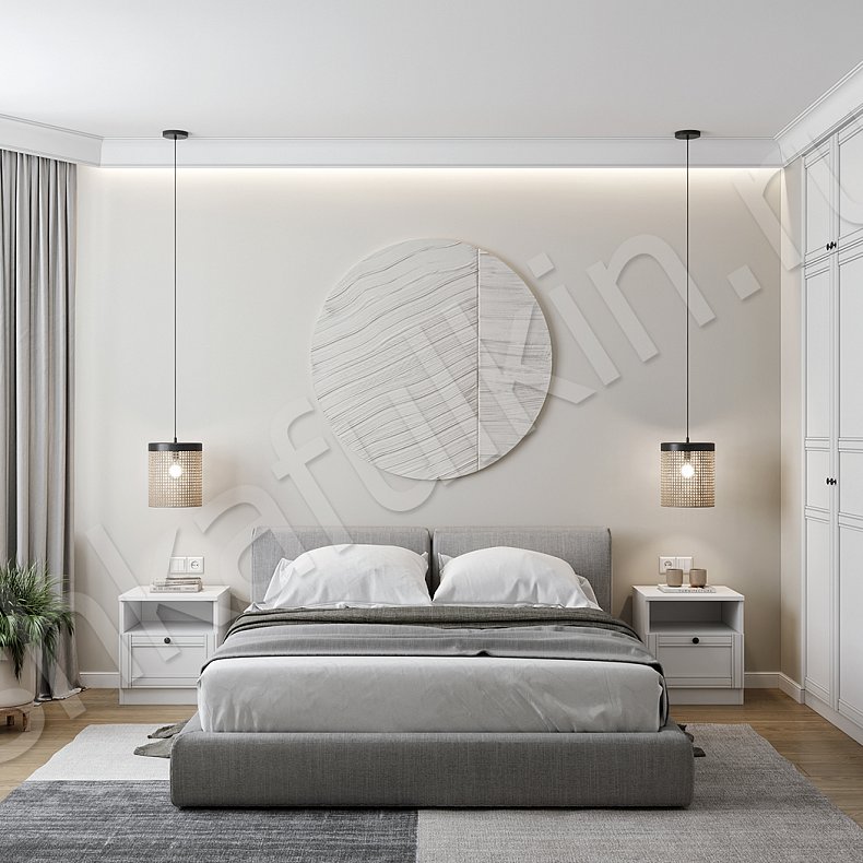 Гарнитур Старк Белый Неоклассика 4х створчатые Спальня Для вещей 1