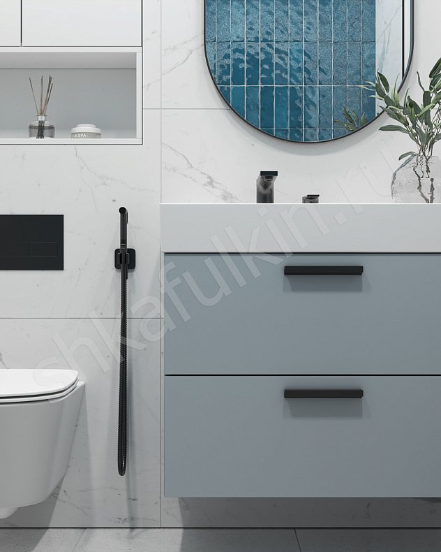 Мебель в ванную Мурано Светлые Синий Минимализм   Для вещей 2