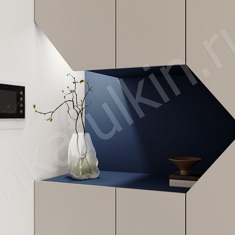 Изображение Прихожая Сальма Темные Серый Коричневый Белый Минимализм 2х створчатые Прихожая Для вещей 15