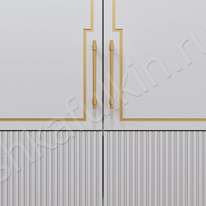 Изображение Прихожая Нео Золото Синий Цветной Белый Неоклассика 4х створчатые Прихожая Для вещей 6