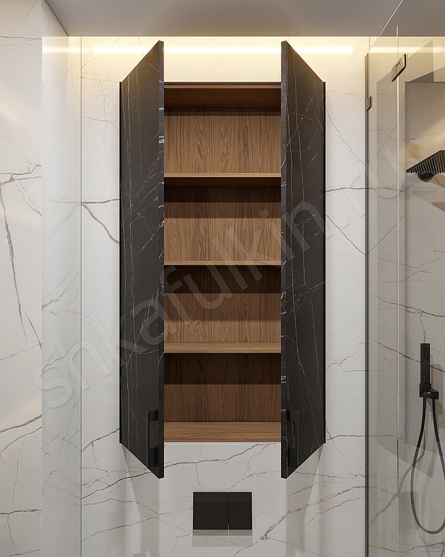 Изображение Мебель в ванную Сахара Темные Черный Современный Для вещей 3