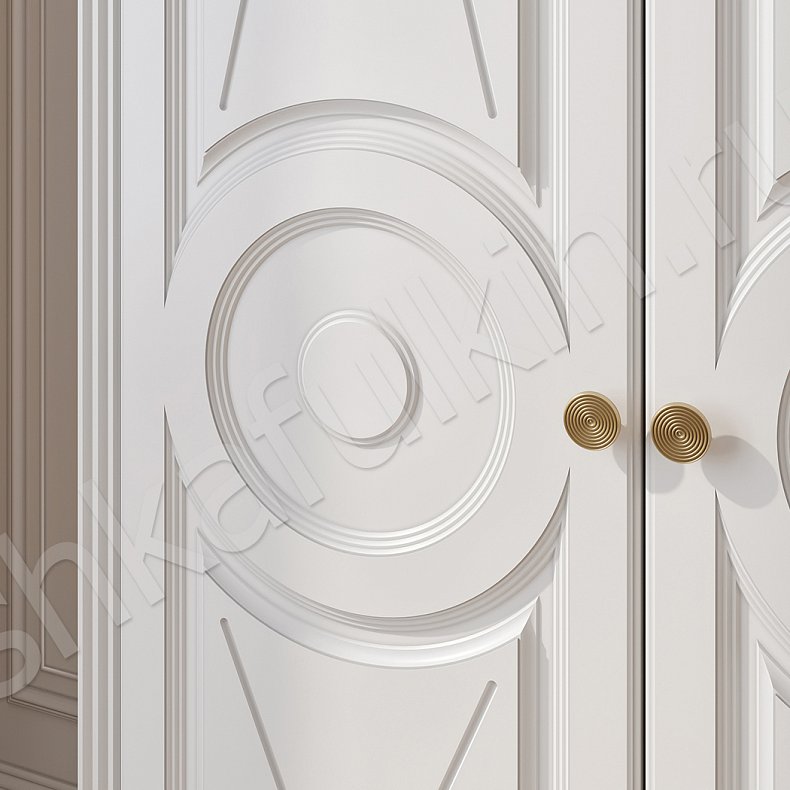 Шкаф Альберто Белый Неоклассика 4х створчатые Гостиная Для вещей 4