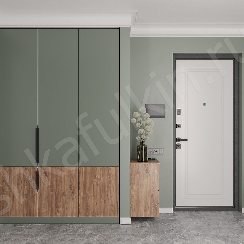 Изображение Прихожая Марокко Цветной Древесный Светлые Зеленый Современный 3х створчатые Прихожая Для вещей 1