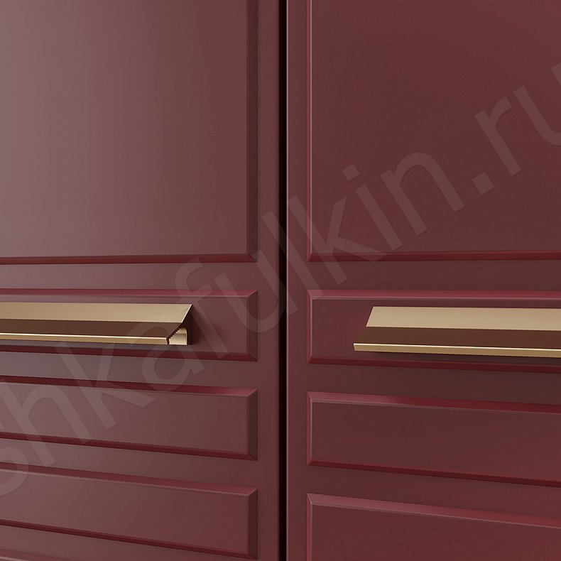 Изображение Шкаф Бургунди Черный Цветной Красный Темные Модерн 6и створчатые Гостиная Для декора Для вещей 8