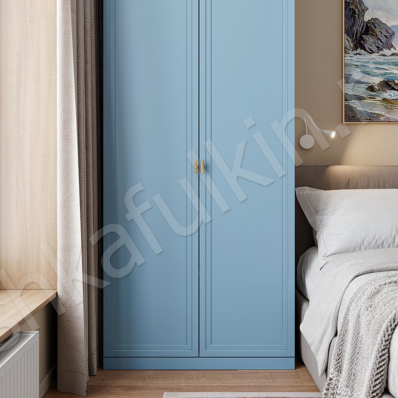 Изображение Шкаф Анкона Синий Неоклассика 4х створчатые Спальня Для вещей 5