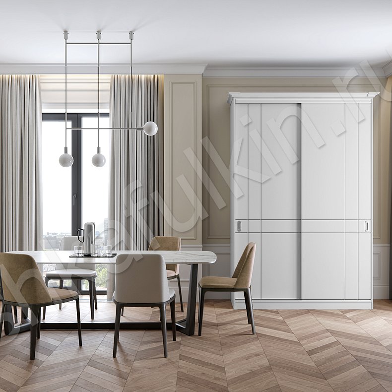 Изображение Корпусный шкаф-купе Бостон  Классика 2х створчатые Гостиная Для вещей 4