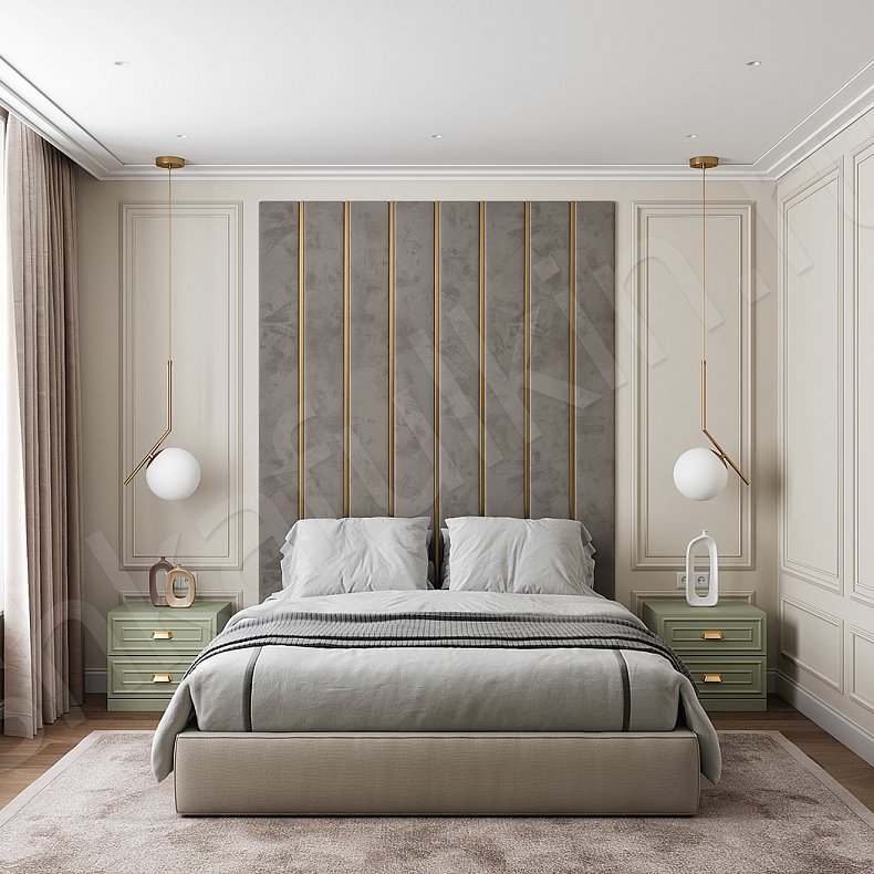 Гарнитур Агата Белый Неоклассика 2х створчатые Спальня Для белья Для вещей 4