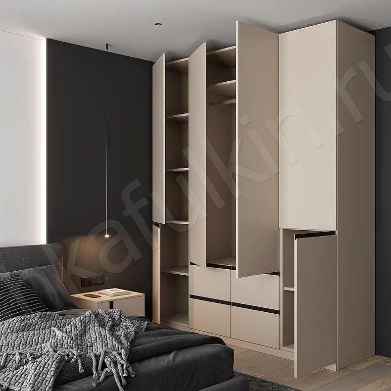 Гарнитур Зиппи Светлые Современный 4х створчатые Спальня Для вещей 5