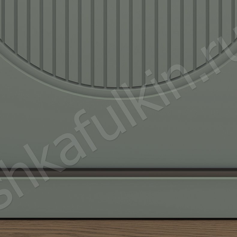 Встроенный шкаф-купе Скаволлини Светлые Зеленый Неоклассика 3х створчатые Коридор Для вещей 5