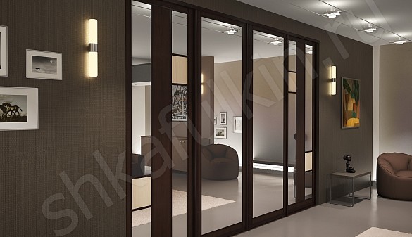 Встроенный шкаф-купе 4 двери Ассимо