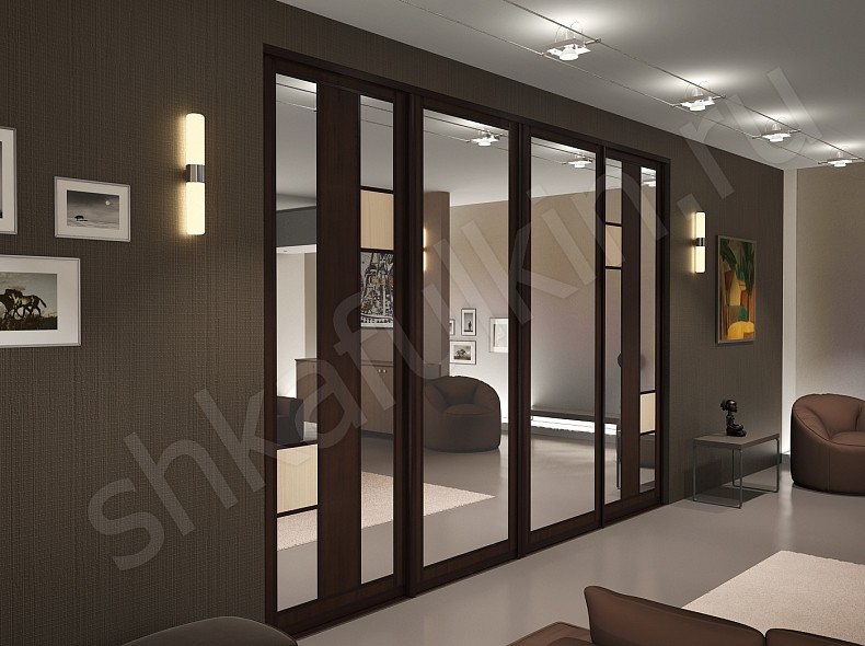 Встроенный шкаф-купе 4 двери Ассимо