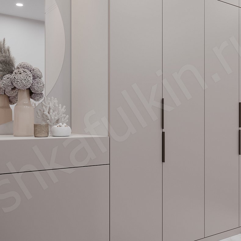 Шкаф Травиата Ола Светлые Коричневый Минимализм 4х створчатые Прихожая Для вещей 2