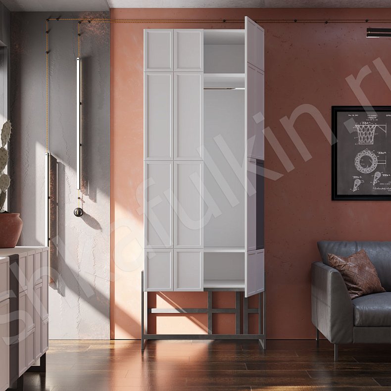 Гарнитур Урбан Белый Цветной Светлые Лофт 2х створчатые Гостиная Для вещей 3