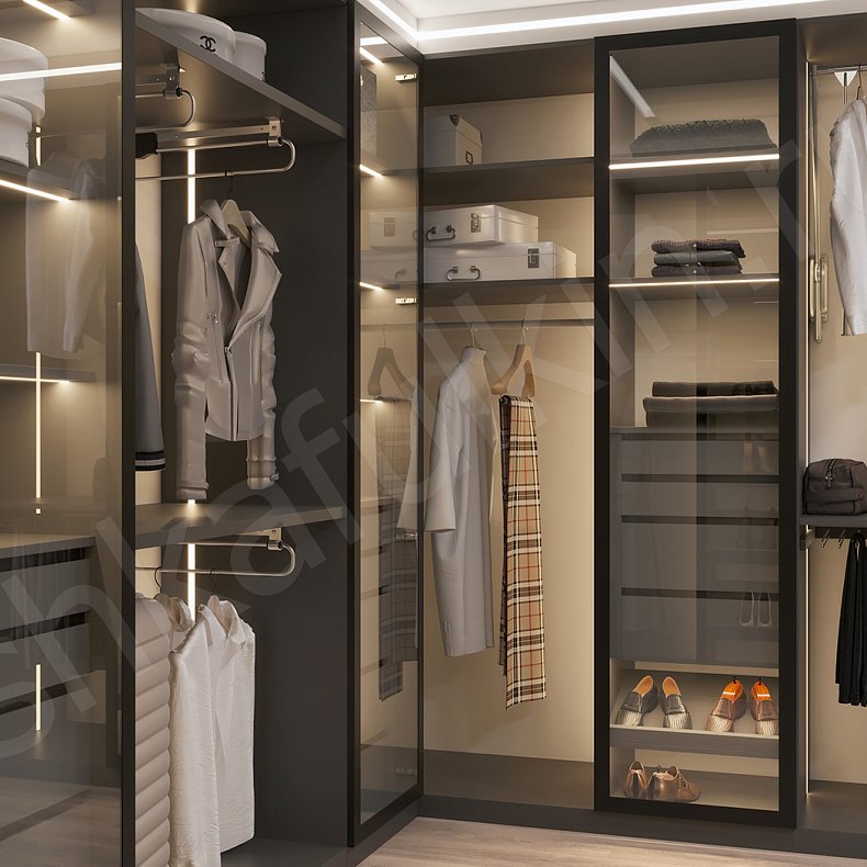 Гардеробная Клео  Хай-тек  Гардеробная  3