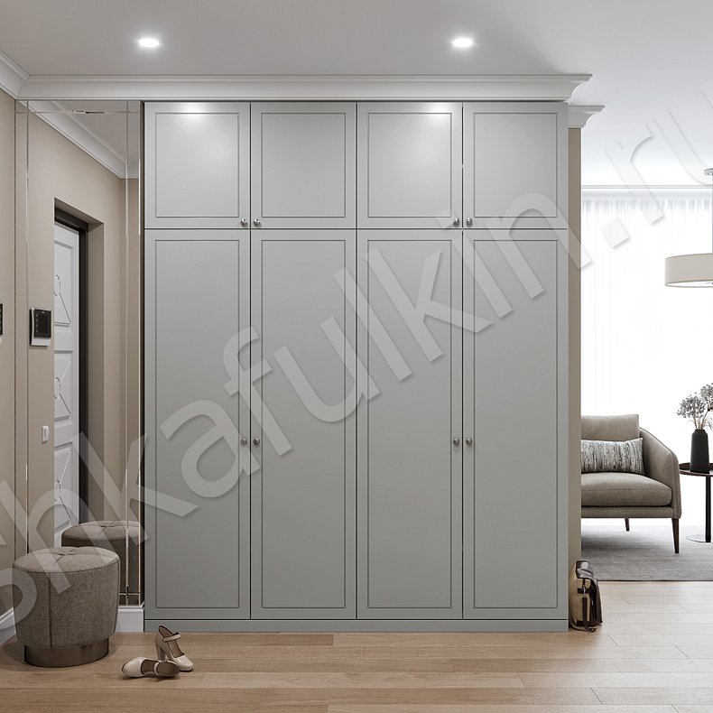 Прихожая Сидней Цветной Серый Светлые Зеленый Современный 4х створчатые Прихожая Для вещей