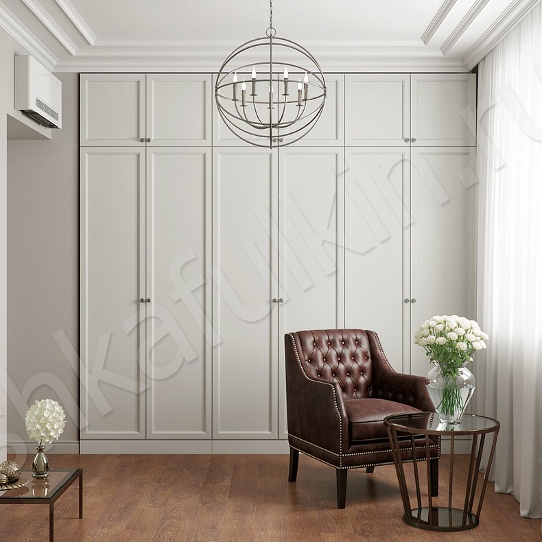 Гардеробная Комплимент Белый Классика 6и створчатые  