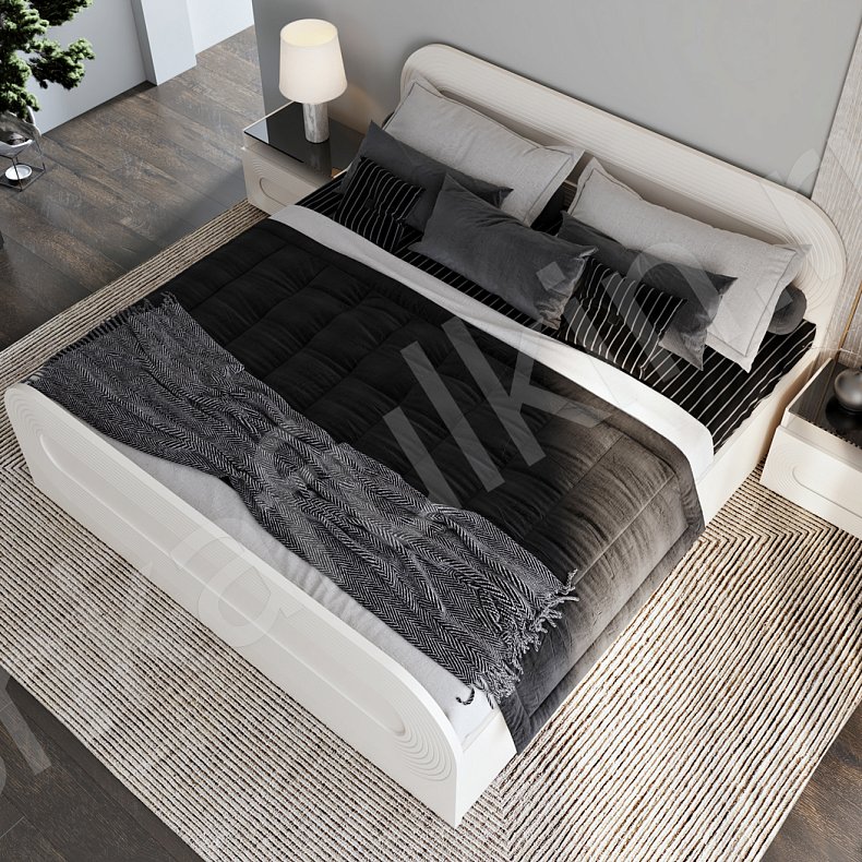 Изображение Гарнитур Дзен White Светлые Белый Современный 2х створчатые Спальня Для вещей Для белья 5