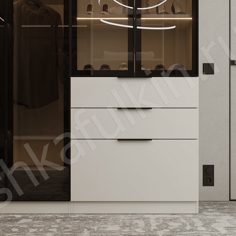 Гардеробная Марсело Светлые Древесный Современный  Гардеробная Для белья 3