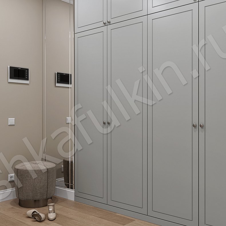 Прихожая Сидней Цветной Серый Светлые Зеленый Современный 4х створчатые Прихожая Для вещей 4