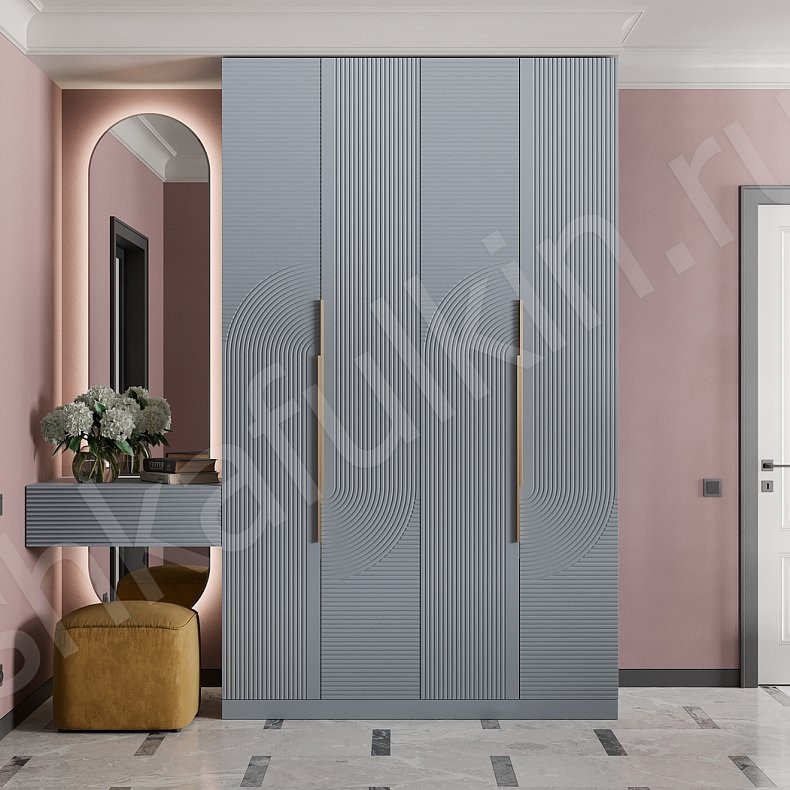 Изображение Прихожая Зингер Серый Светлые Неоклассика 4х створчатые Прихожая Для вещей 1