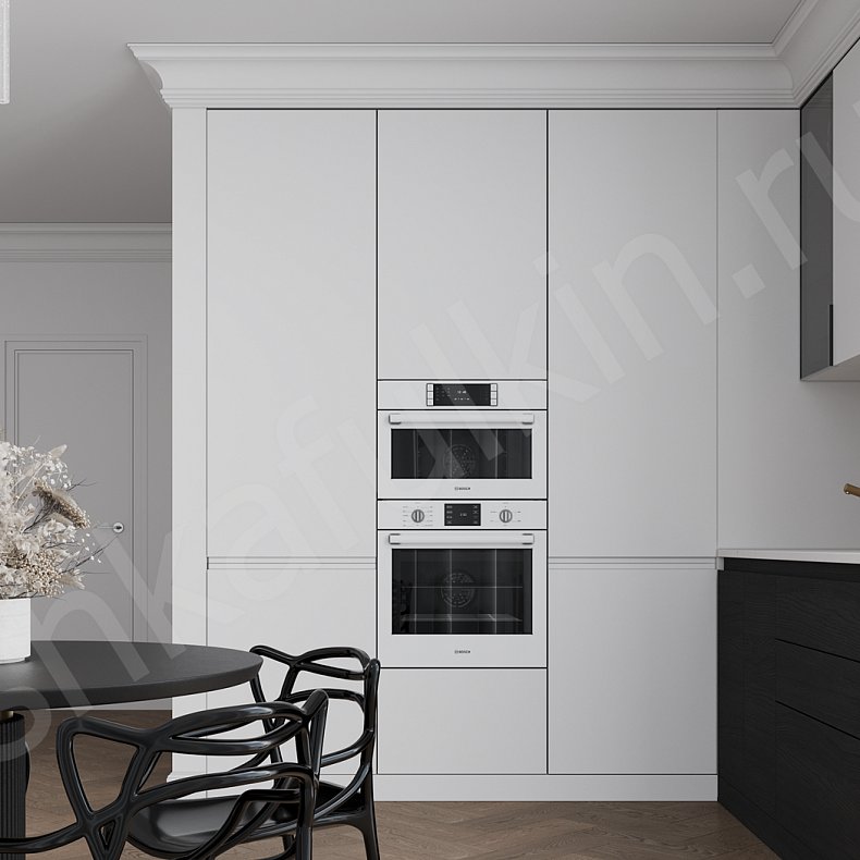 Изображение Кухня Шелли Черный Белый Современный   Для посуды 3