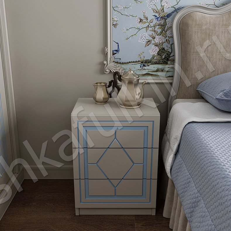 Изображение Корпусный шкаф-купе Милена Светлые Золото Классика 2х створчатые Спальня Для вещей 6