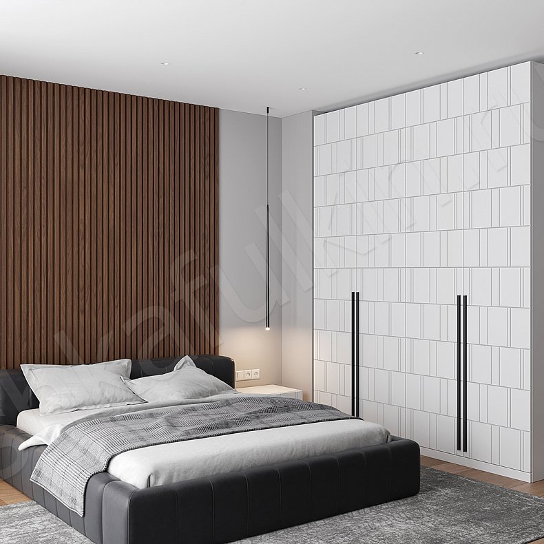 Гарнитур Тиммер Белый Черный Светлые Темные Хай-тек 4х створчатые Спальня Для вещей