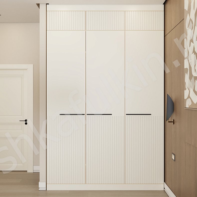 Изображение Гарнитур Янсен Белый Светлые Минимализм 3х створчатые Спальня Для вещей 3