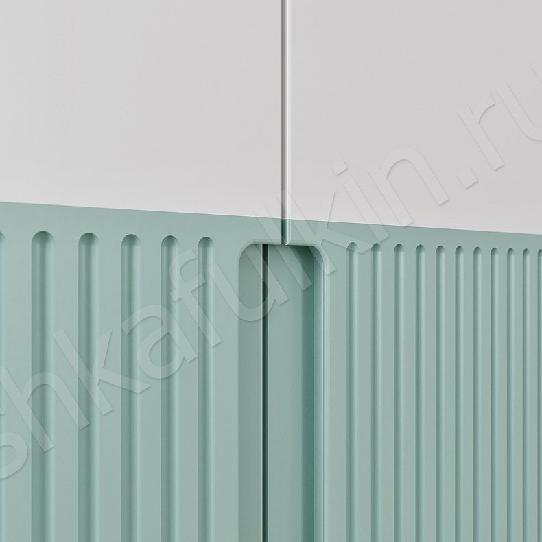 Детская Федерико Белый Цветной Светлые Зеленый Современный 4х створчатые Детская Для книг Для вещей 14