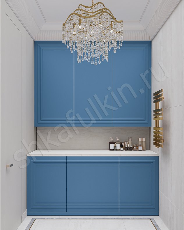 Изображение Мебель в ванную Галилео Светлые Синий Цветной Неоклассика   Для вещей 3