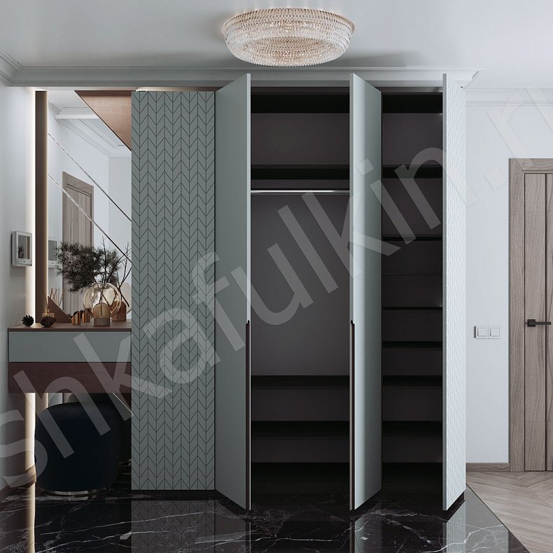 Изображение Прихожая Дуглас Светлые Серый Современный 4х створчатые Прихожая Для вещей 1