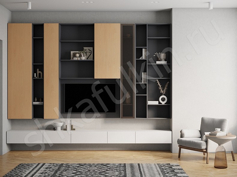 Изображение цвета Стенка Арли Древесный  6и створчатые  Под ТВ