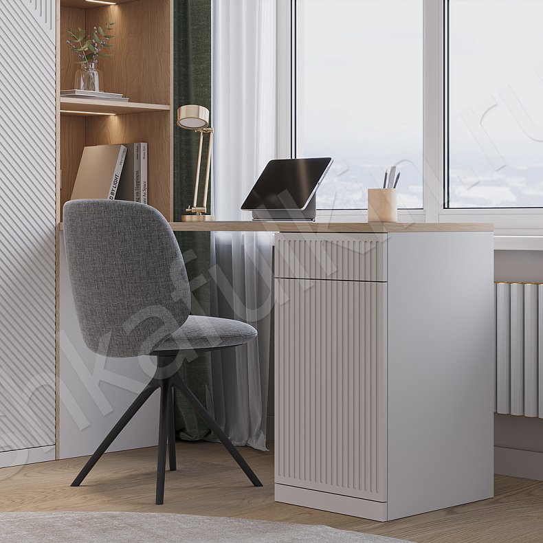 Изображение Кабинет Нотариус Белый Светлые Неоклассика 4х створчатые Детская Для книг Для декора Для вещей 4