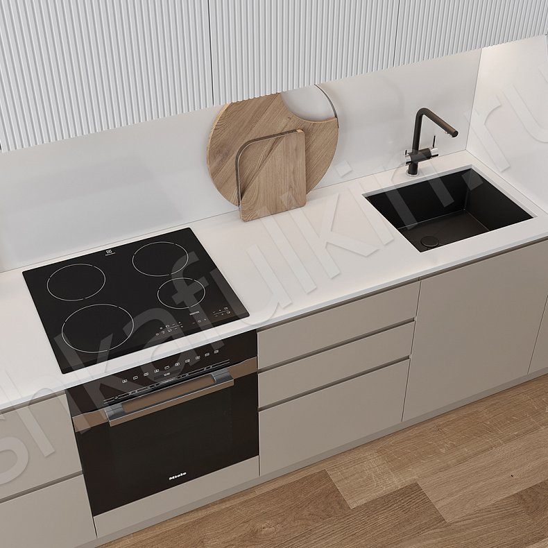 Кухня Шондер Светлые Коричневый Белый Современный   Для посуды 4