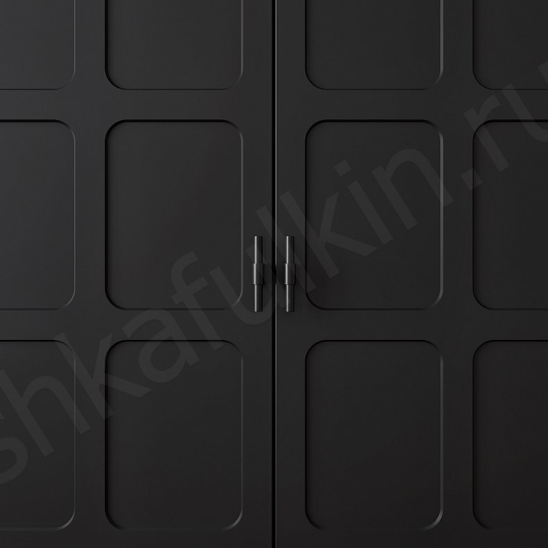 Шкаф Оникс Черный Современный 2х створчатые Гостиная Для вещей 3