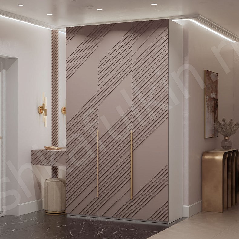 Прихожая Анита Коричневый Темные Модерн 3х створчатые Прихожая Для вещей