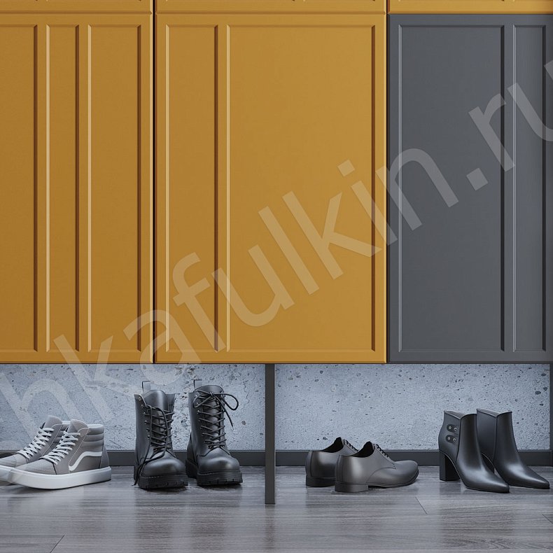 Изображение Прихожая Урбан Белый Цветной Светлые Лофт 3х створчатые Прихожая Для вещей 11