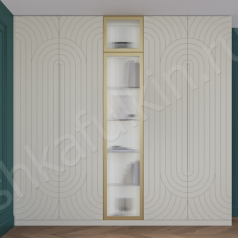 Спальня Паттерн Белый Светлые Неоклассика 4х створчатые Спальня Для белья Для книг Для декора Для вещей 1