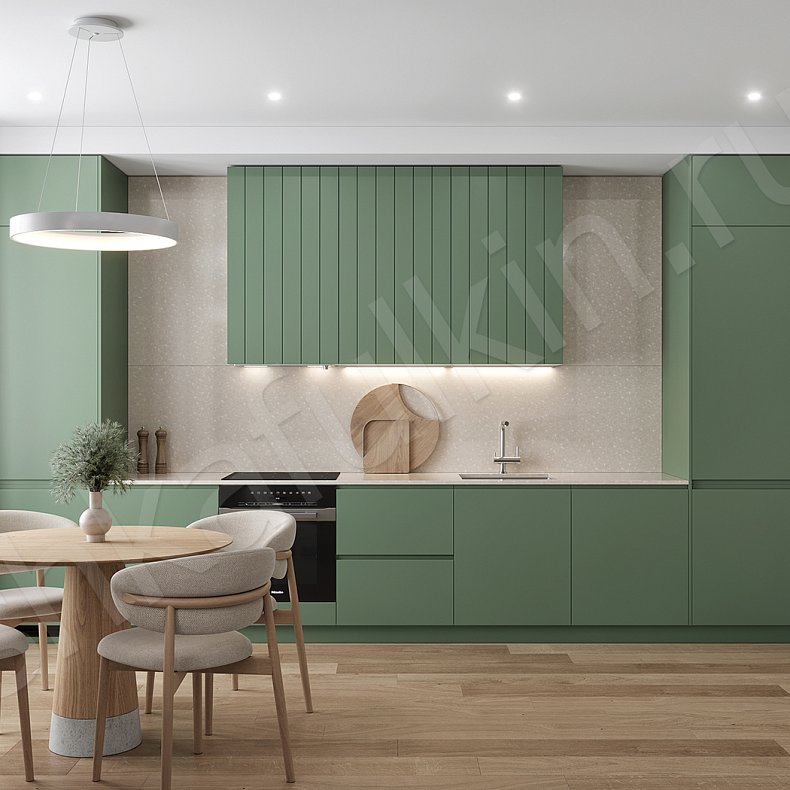 Кухня Пиколетто Черный Светлые Темные Зеленый    Для посуды 1