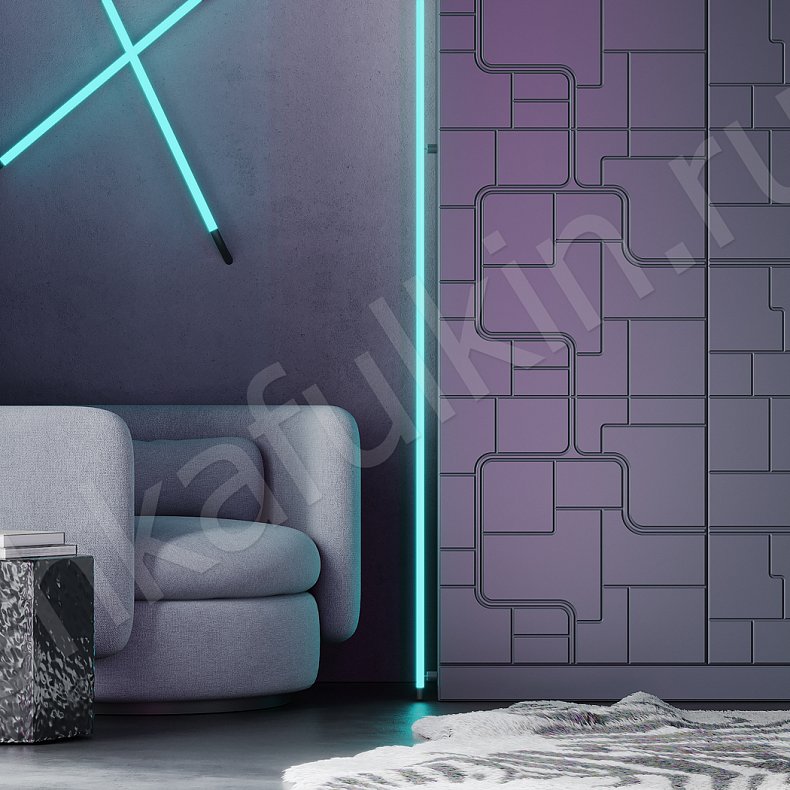 Шкаф Киберпанк Белый Серый Светлые Темные Современный 4х створчатые Спальня Для вещей 4