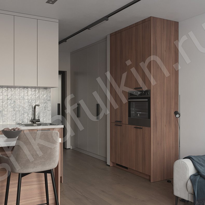 Изображение Кухня Мурано Светлые Коричневый Древесный Скандинавский Для посуды 2