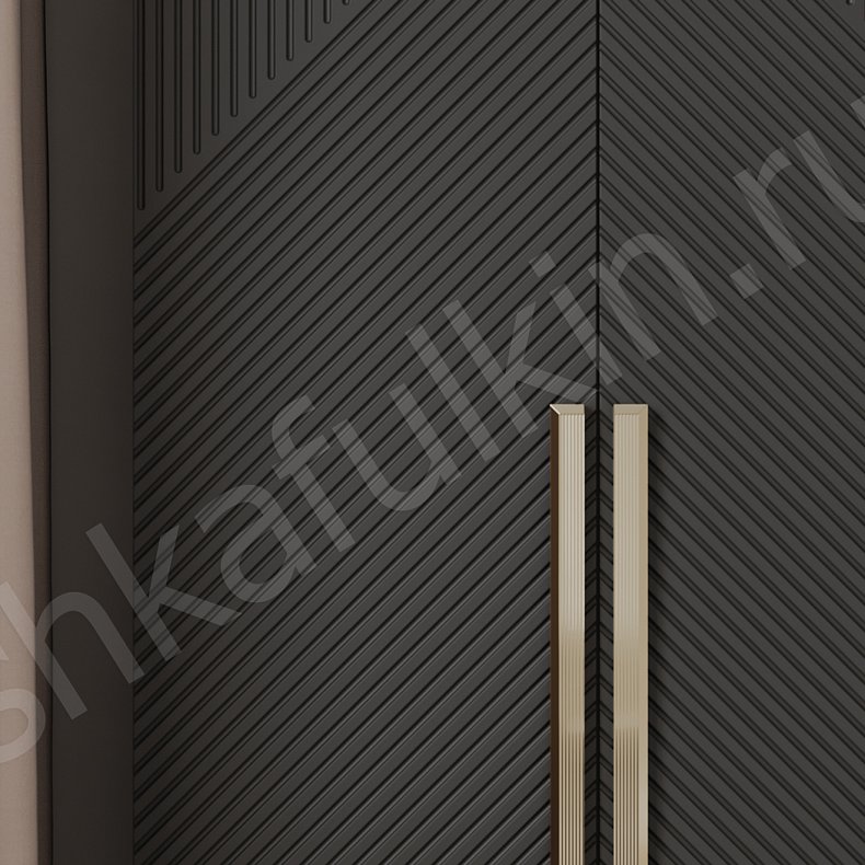 Шкаф Нотариус Черный Модерн 4х створчатые Гостиная Для вещей 6