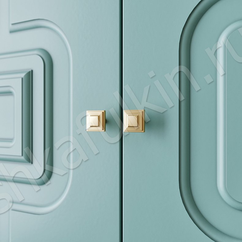 Изображение Корпусный шкаф Тиффани Зеленый Светлые Цветной Модерн 2х створчатые Гостиная Для вещей 4