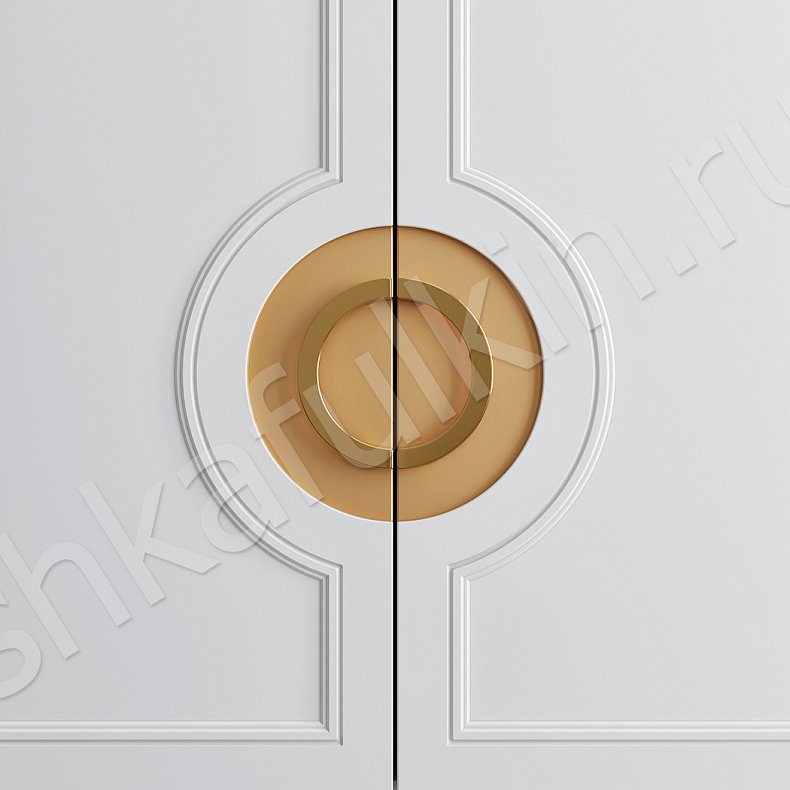 Изображение Шкаф Феллини Светлые Белый Неоклассика 4х створчатые Гостиная Для вещей 3